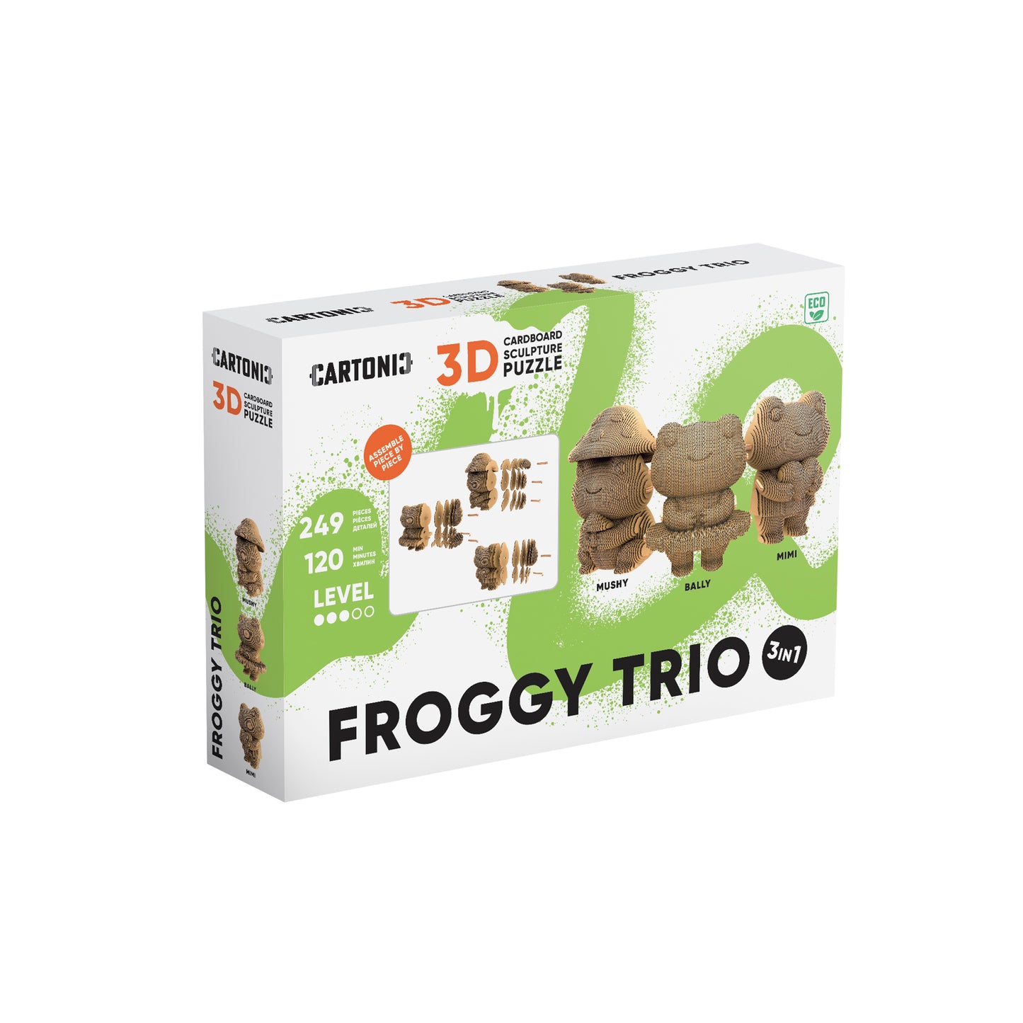 FROGGY TRIO Cartonic 3D Puzzle
