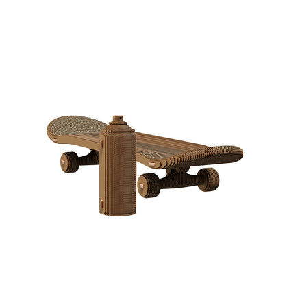 SKATEBOARD AND SPRAY CAN Cartonic 3D Puzzle