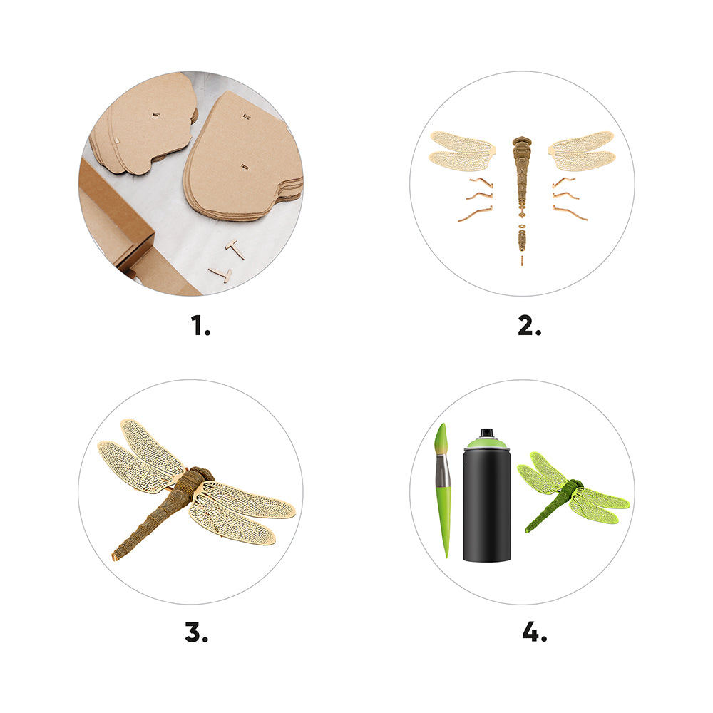 DRAGONFLY Cartonic Collectible 3D Puzzle