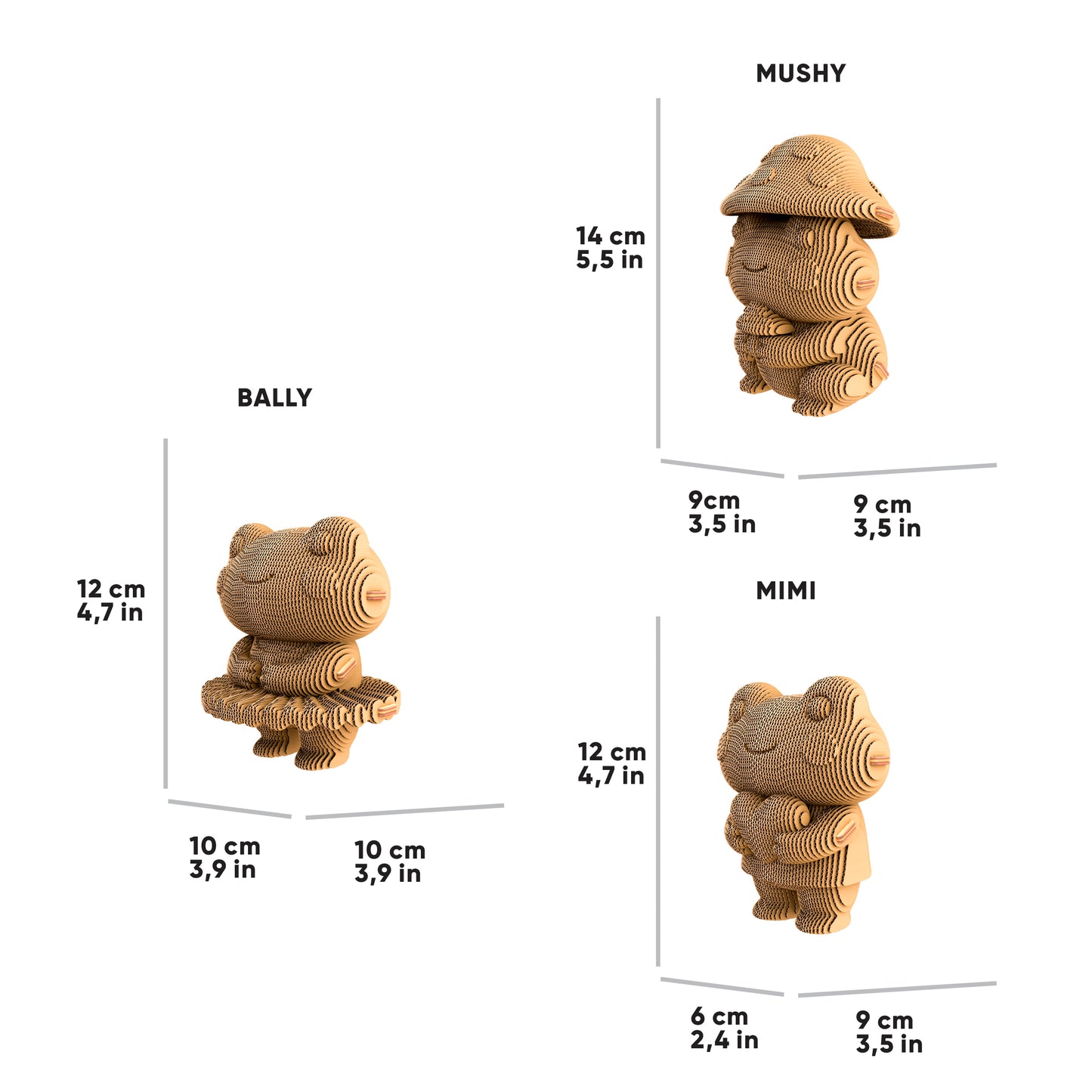 FROGGY TRIO  Cartonic 3D Puzzle