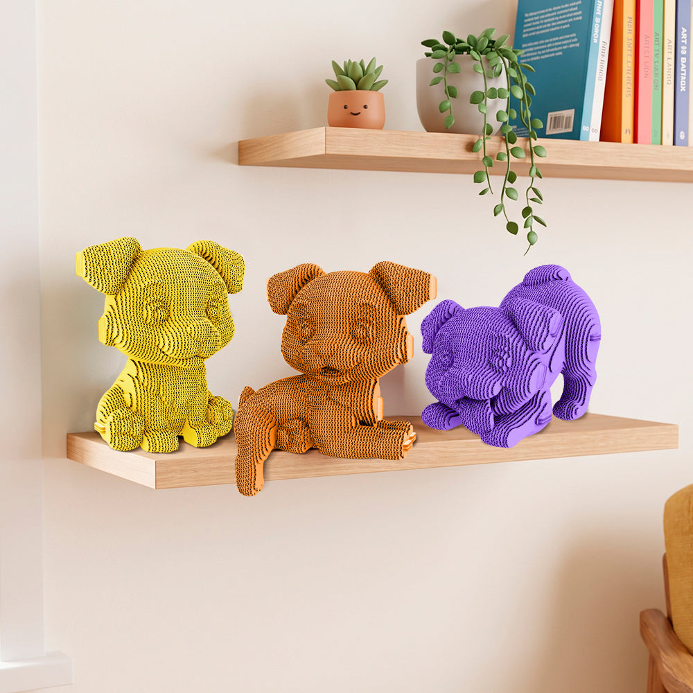 HAPPY PUPPIES TRIO Cartonic 3D Puzzle