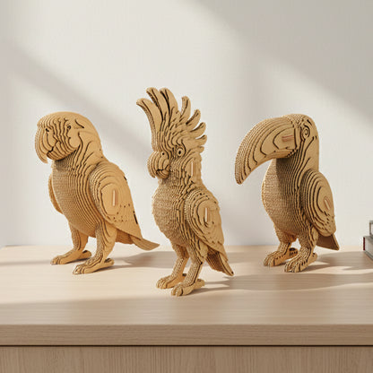TROPICAL BIRDS TRIO Cartonic 3D Puzzle