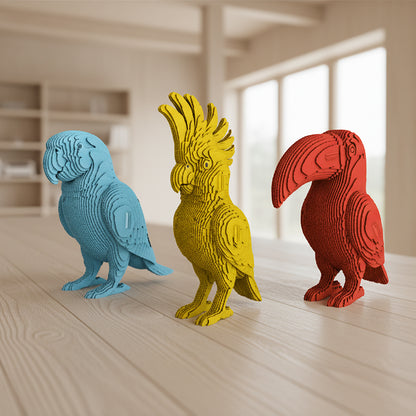 TROPICAL BIRDS TRIO Cartonic 3D Puzzle