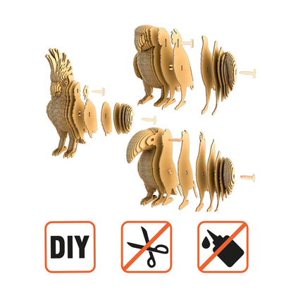 TROPICAL BIRDS TRIO Cartonic 3D Puzzle