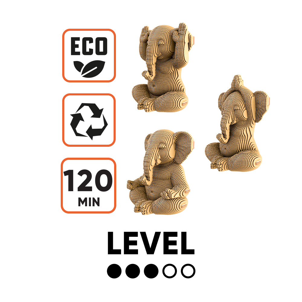 ZEN ELEPHANTS TRIO Cartonic 3D Puzzle